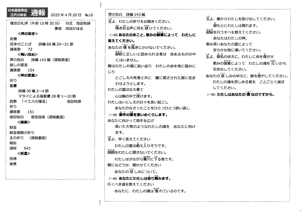 週報４月２０日