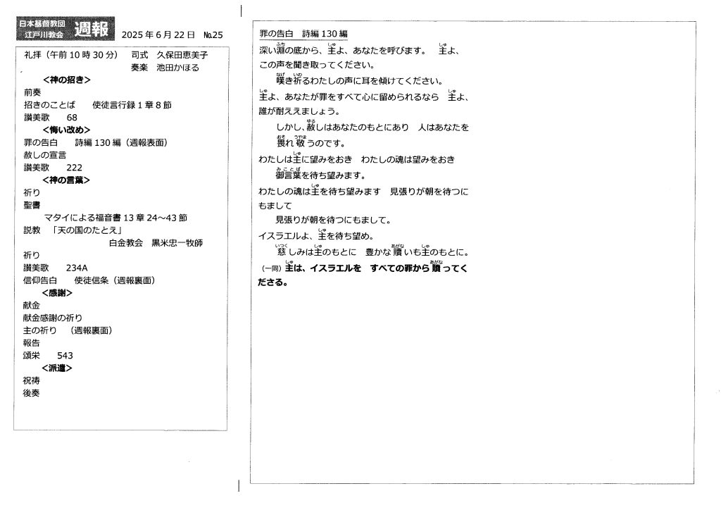 週報６月２２日